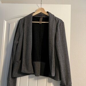 Women's Gray Open Front Jacket